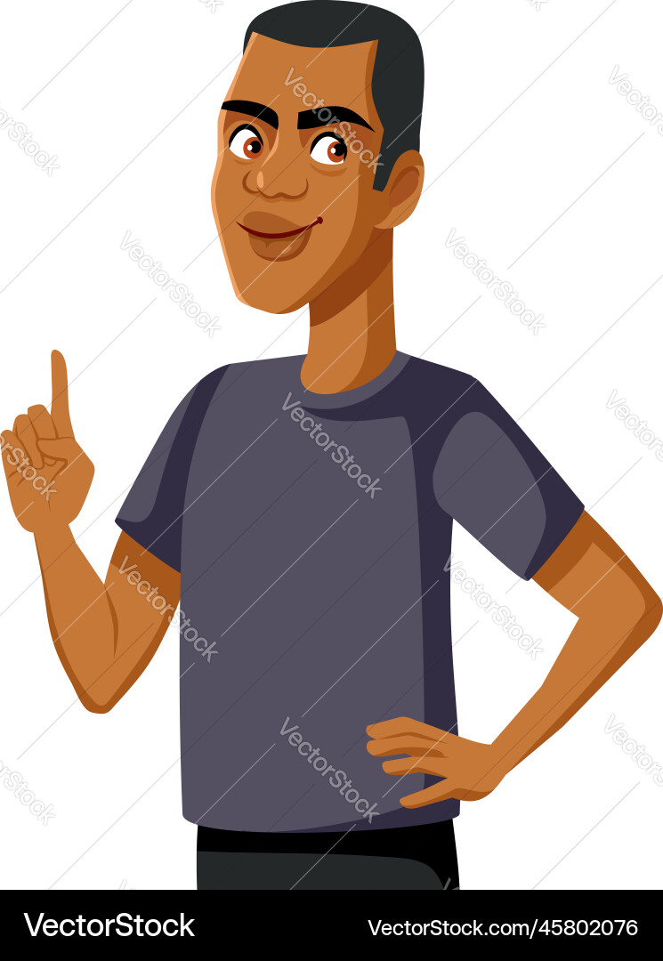 Man pointing index finger cartoon Man pointing index finger cartoon vector image