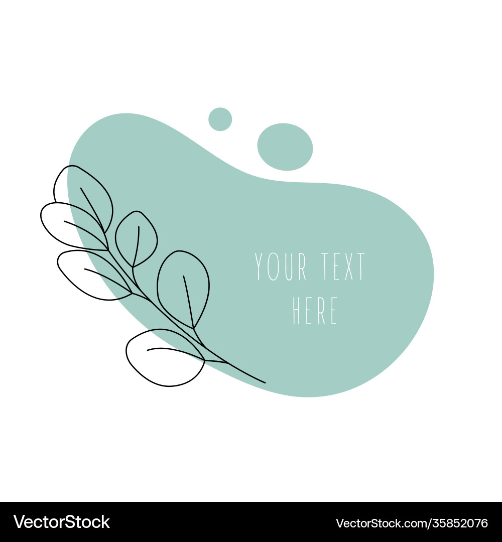 Minimal art leaf on abstract shapes background Vector Image