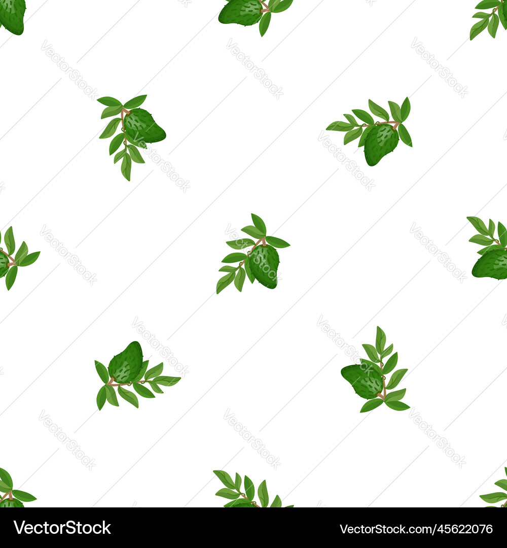 Soursop tree pattern seamless Soursop tree pattern seamless vector image