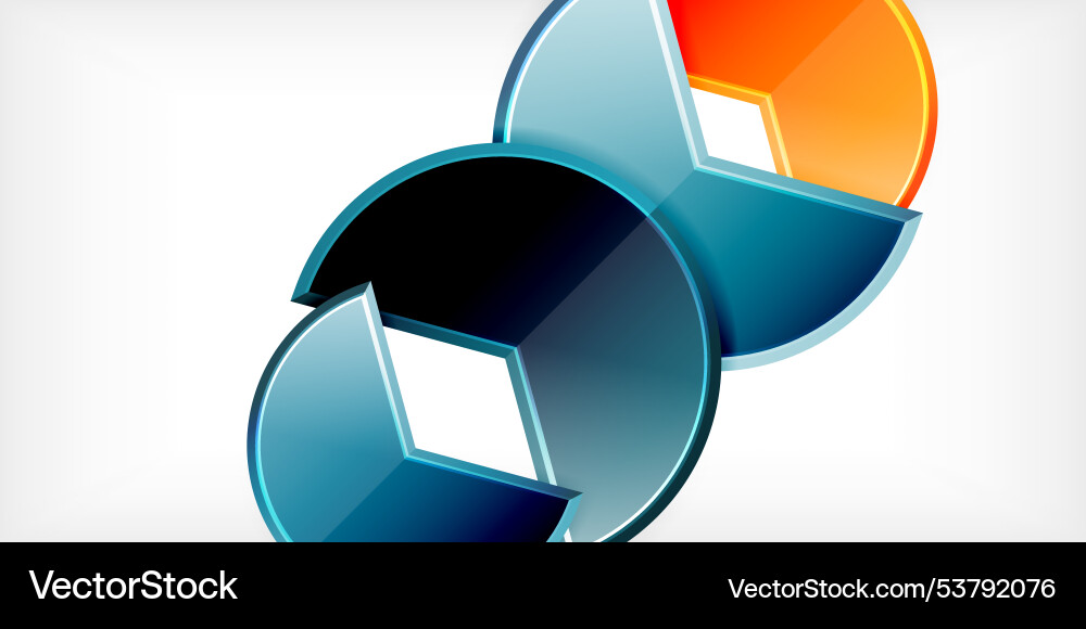 Trendy round shapes with triangular angle design Vector Image