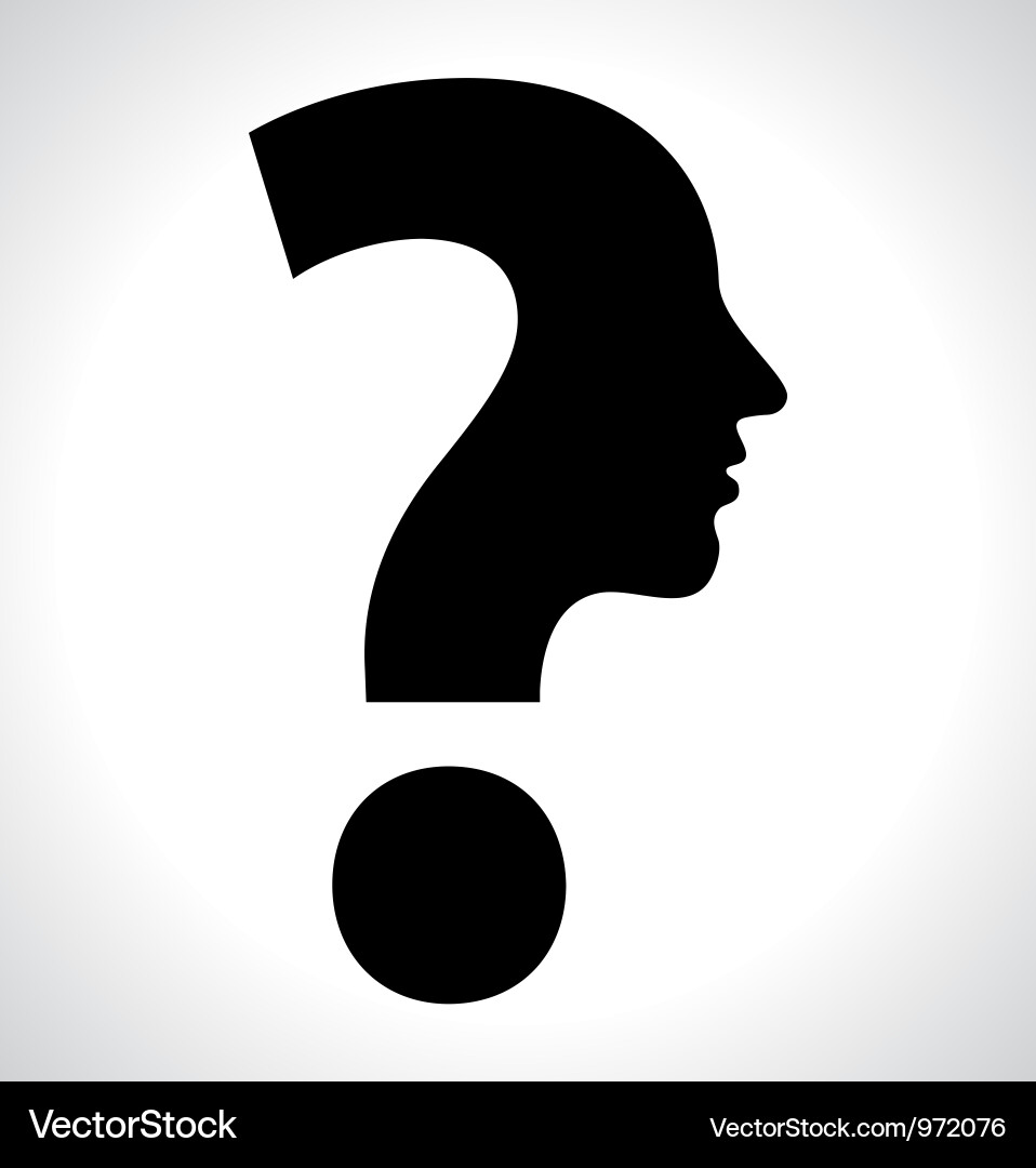 Unusual Question Mark Symbol Vector Image