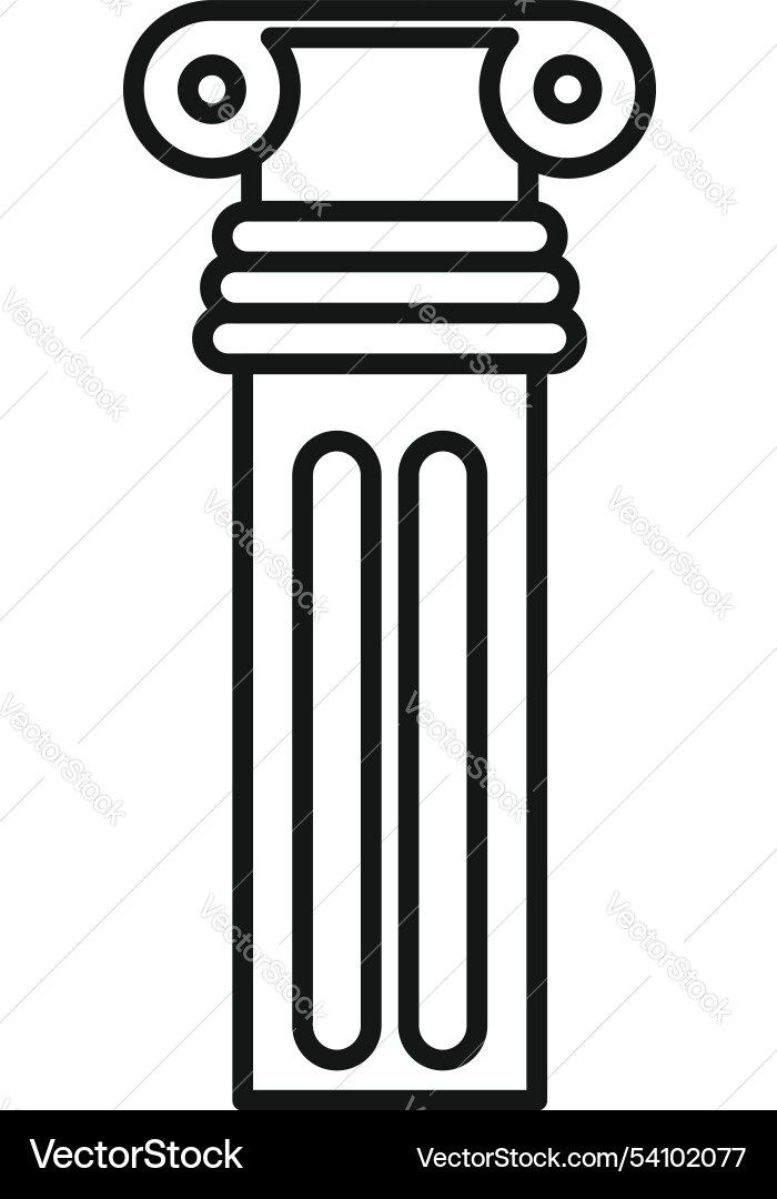 Antique column representing classical architecture Antique column representing classical architecture vector image