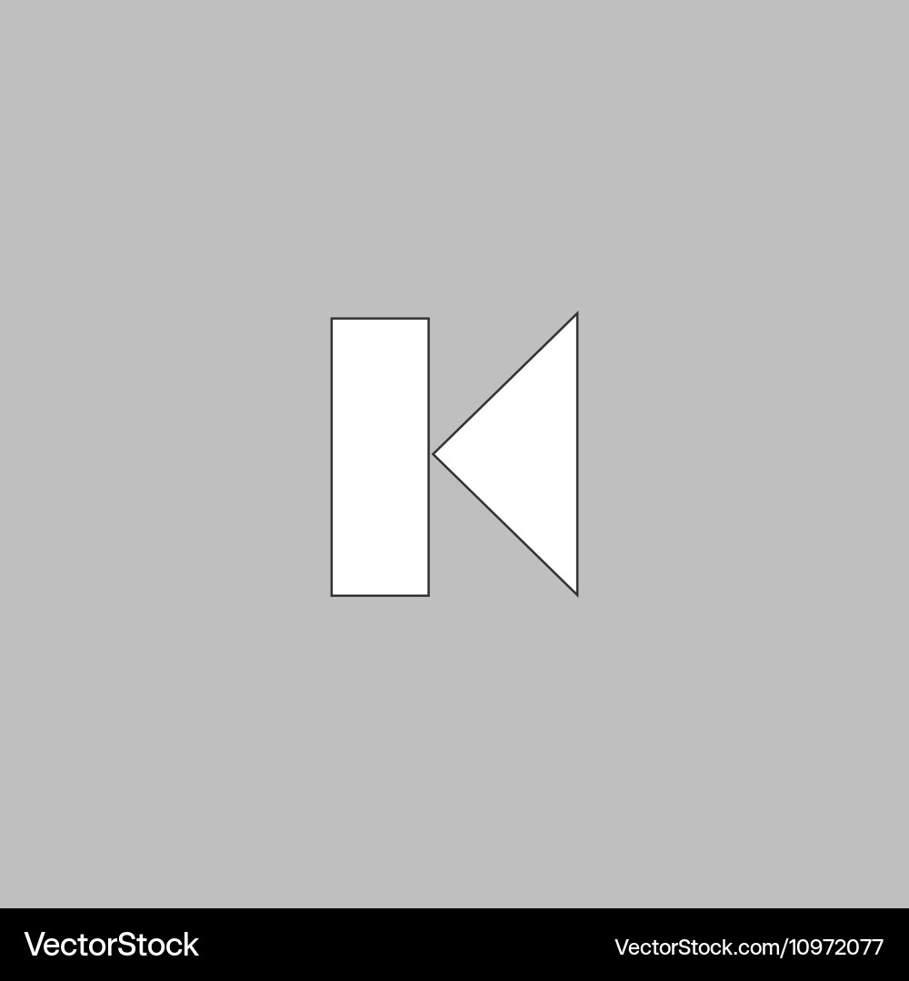 Back track button computer symbol Vector Image