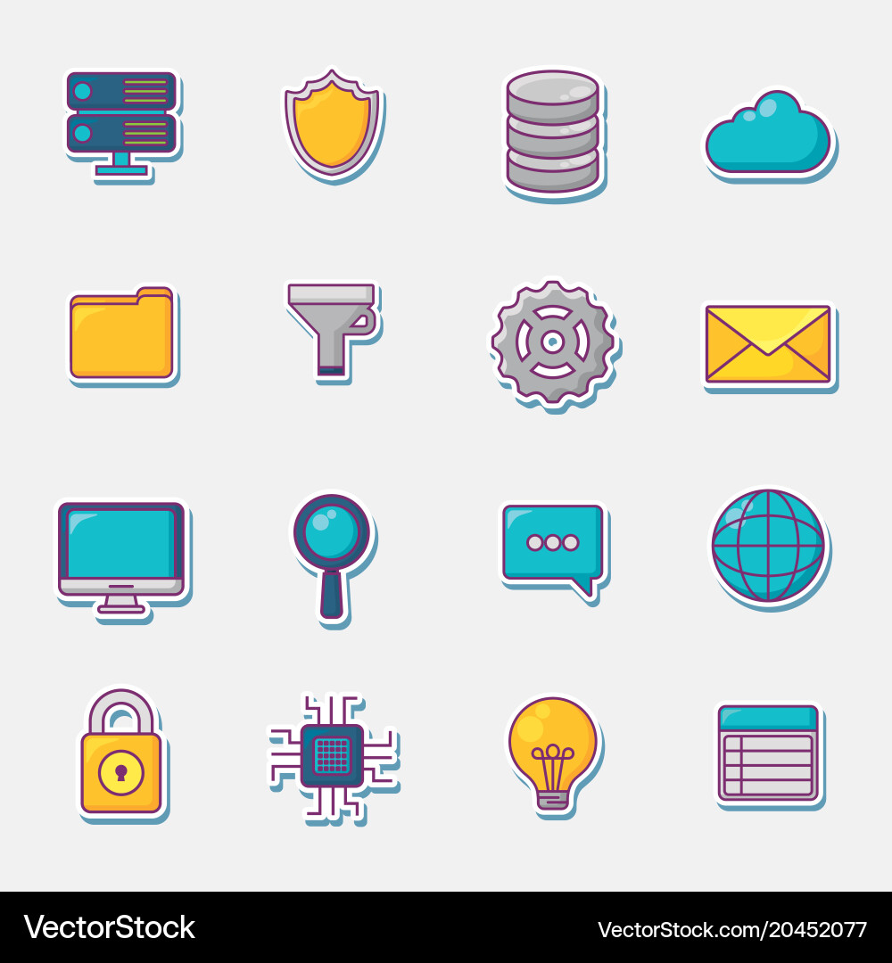 Big data design vector image