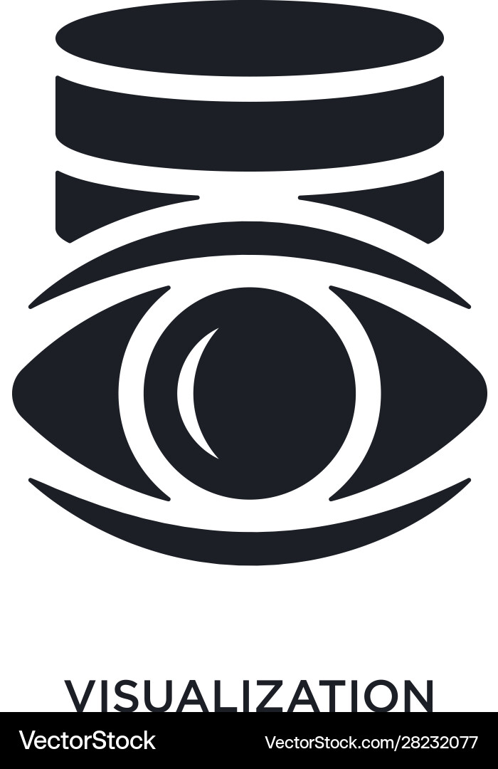 Black visualization isolated icon simple element Vector Image