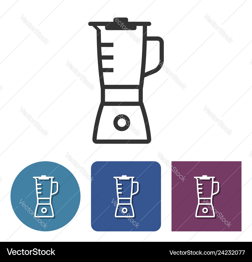 Blender line icon in different variants Blender line icon in different variants Vector Image