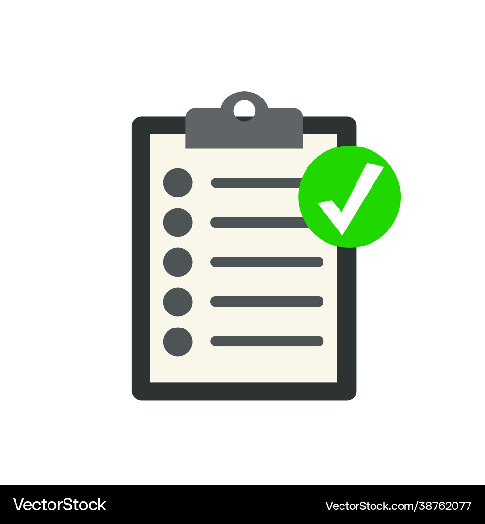 Check list in notebook isolated on white Check list in notebook isolated on white vector image