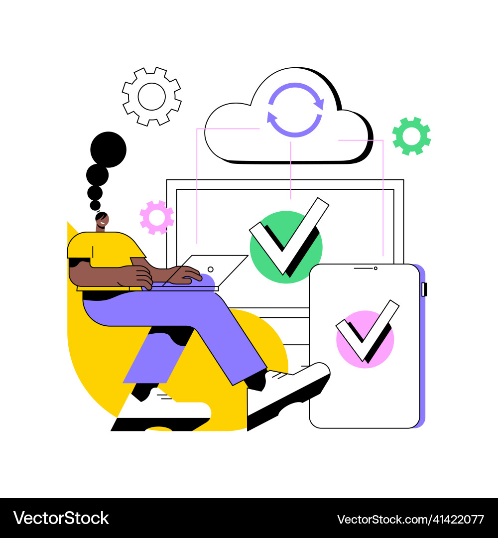 Cloud connection abstract concept Cloud connection abstract concept vector image