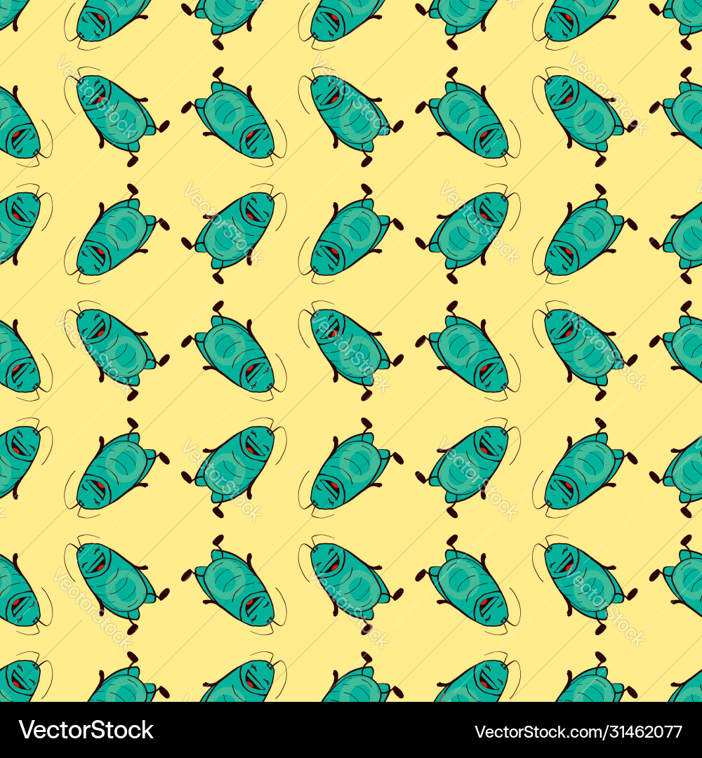 Cockroach pattern on white background Vector Image