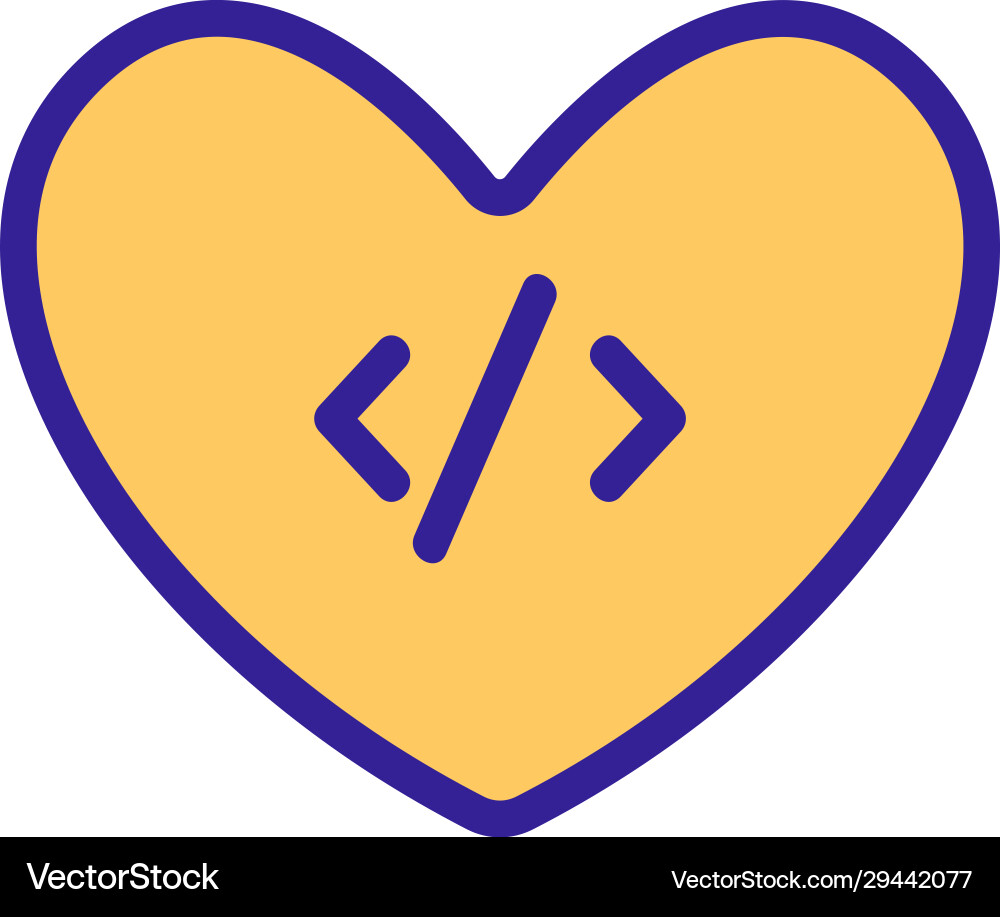 Code programming icon isolated contour Code programming icon isolated contour vector image