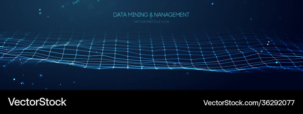 Data Mining Technology Background Vector Image