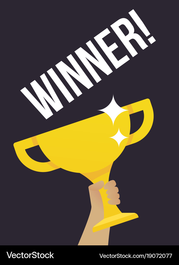 Gold cup Royalty Free Vector Image - VectorStock
