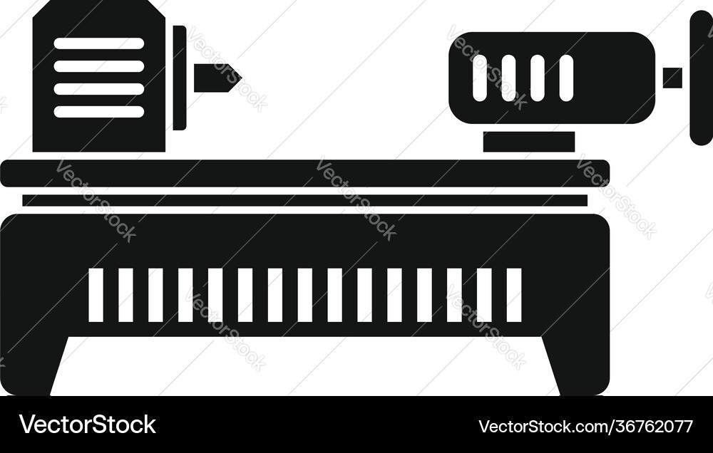 Lathe icon simple style Lathe icon simple style Vector Image