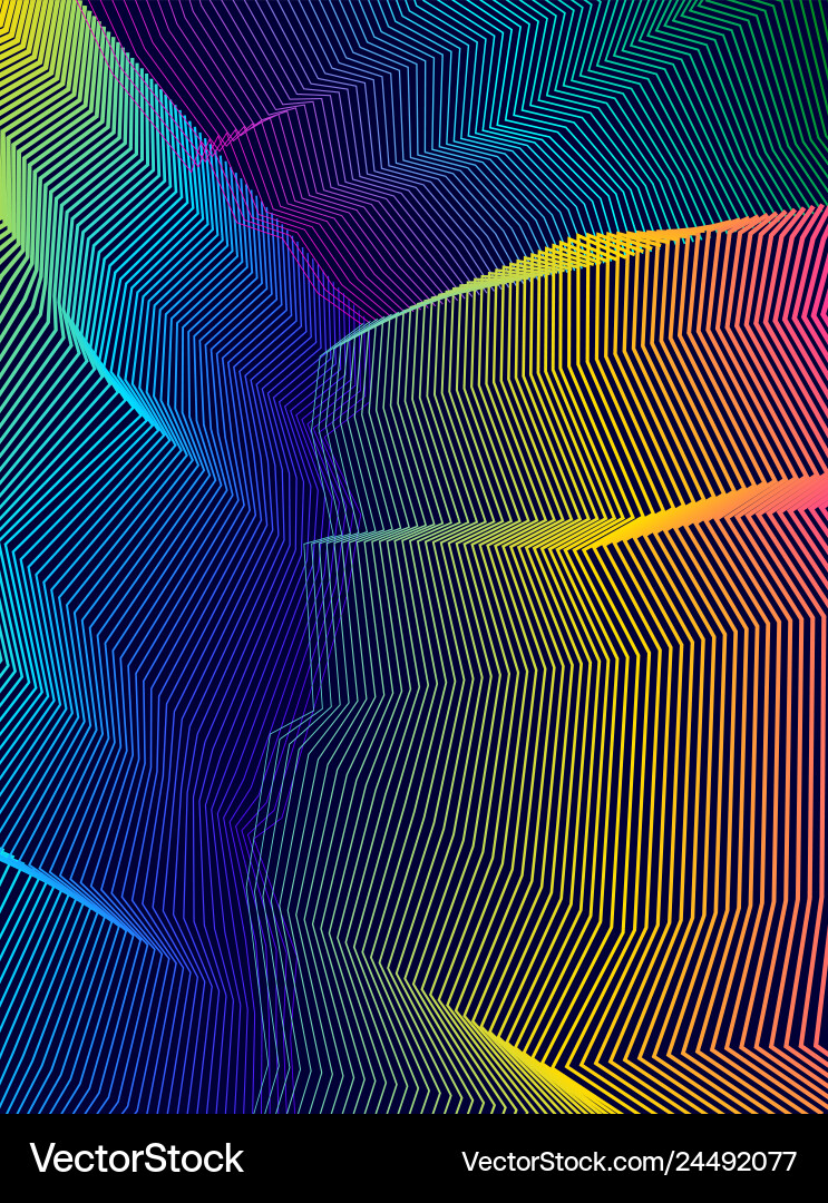 Psychedelic Dimensional Distortion vector image