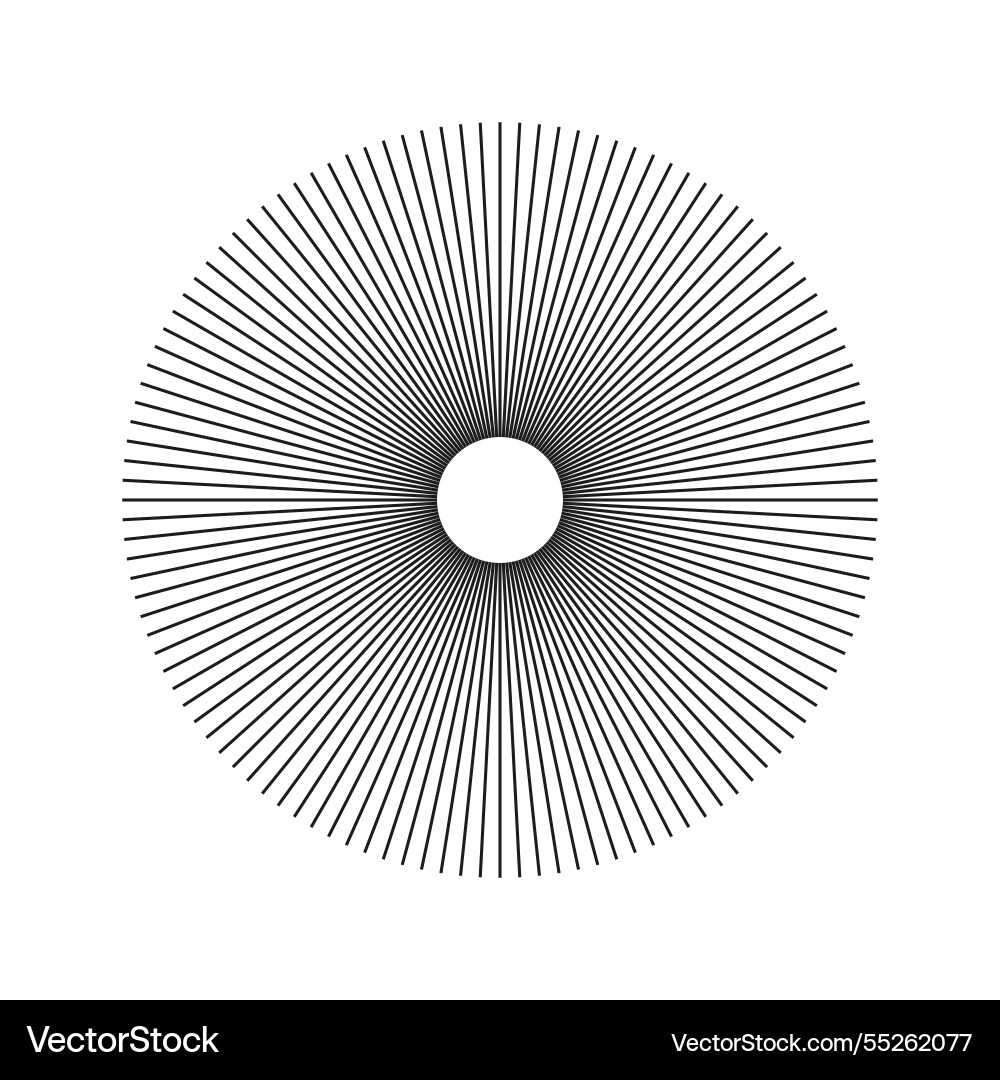 Radial circle lines geometric abstract element Radial circle lines geometric abstract element vector image