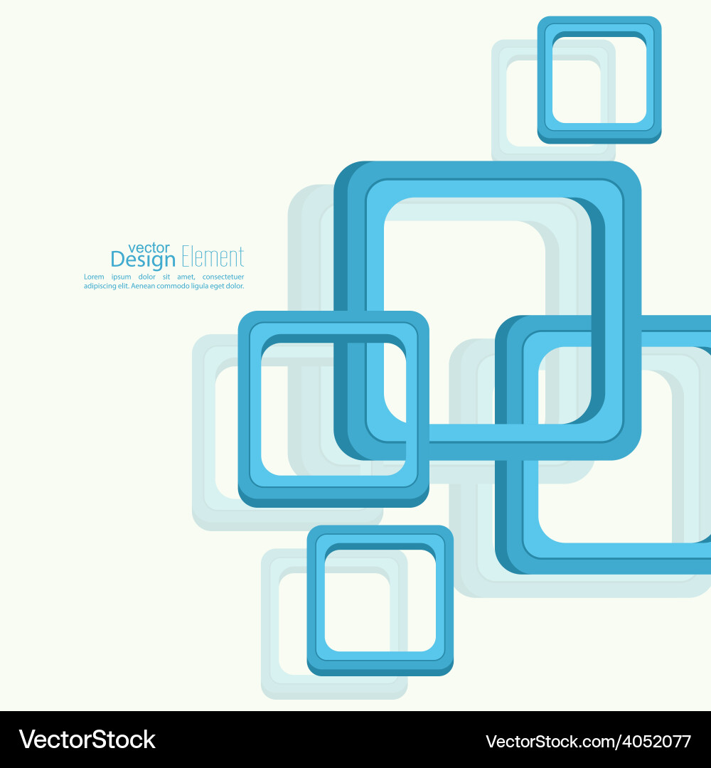 Rounded Square Abstract Background vector image