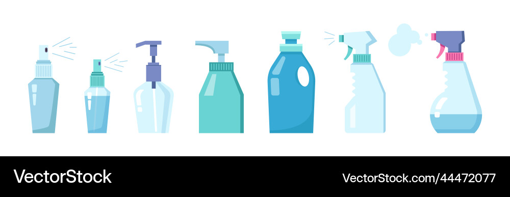 Sanitizers and antiseptic personal hygiene set Sanitizers and antiseptic personal hygiene set vector image