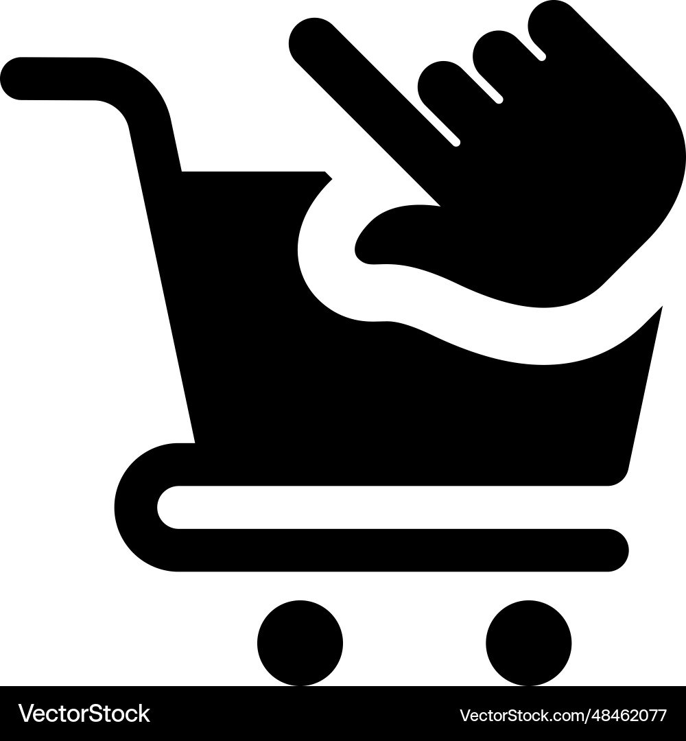Selecting cart to add on products Vector Image