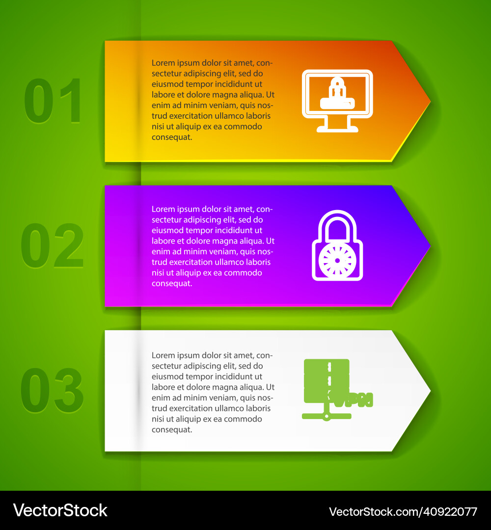 Set line monitor with password safe combination vector image