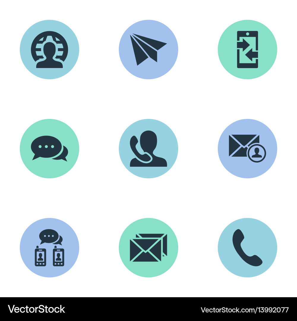 Set of simple connect icons Vector Image