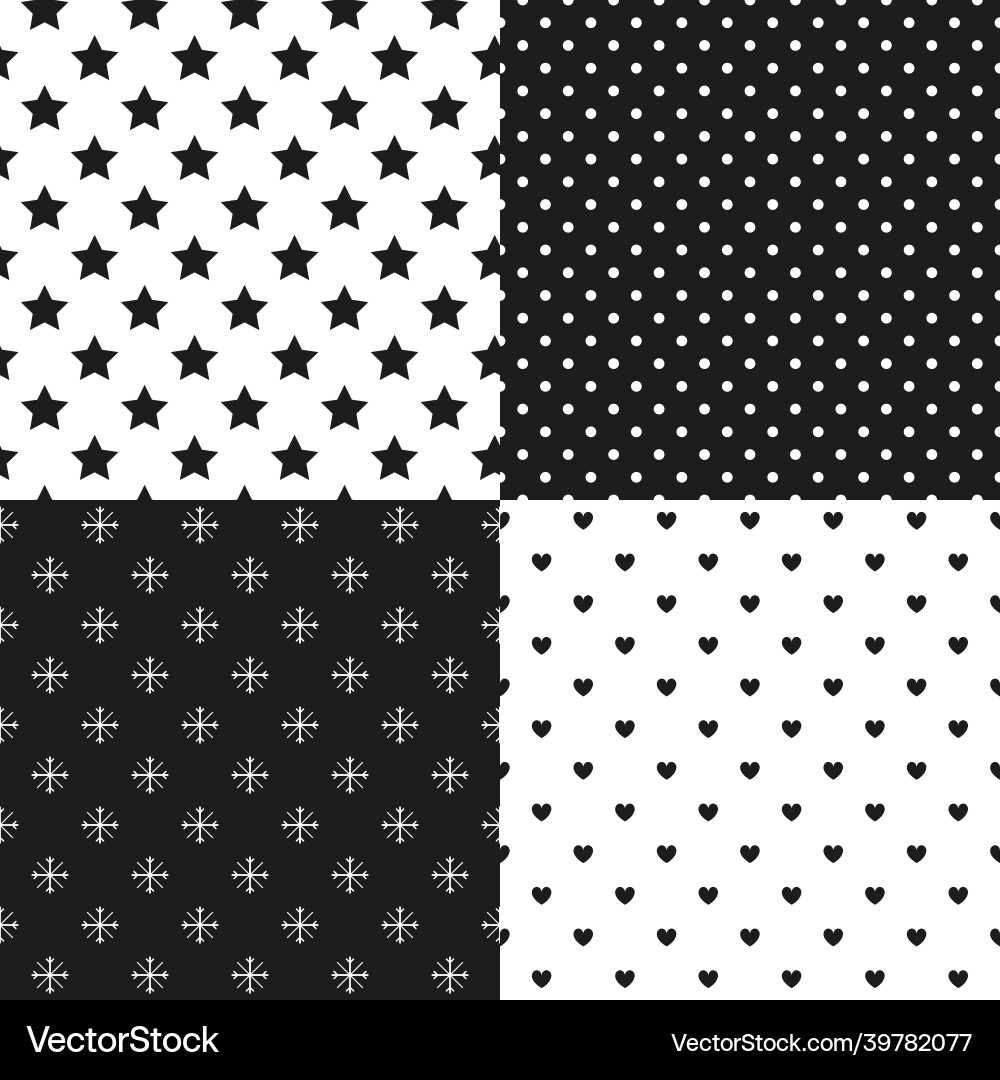 Set of simple seamless patterns Set of simple seamless patterns vector image