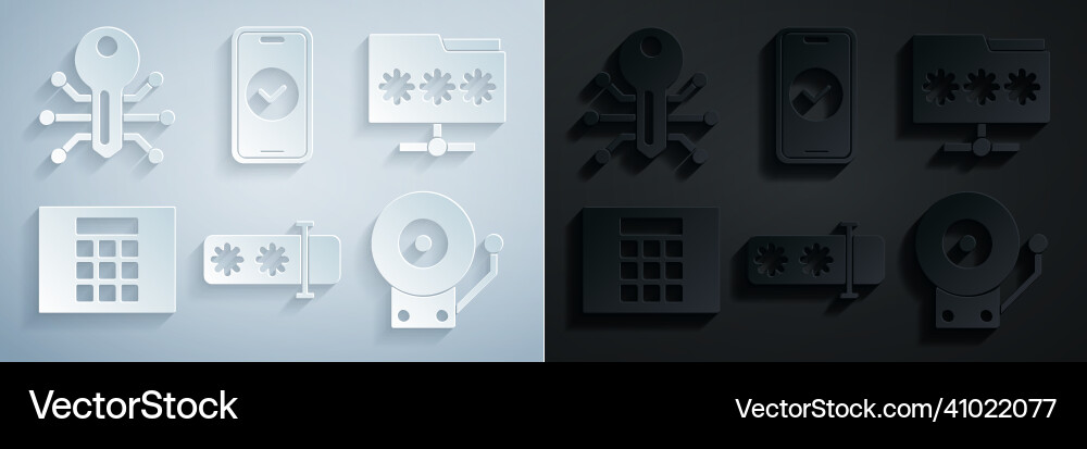 Set password protection folder Set password protection folder vector image