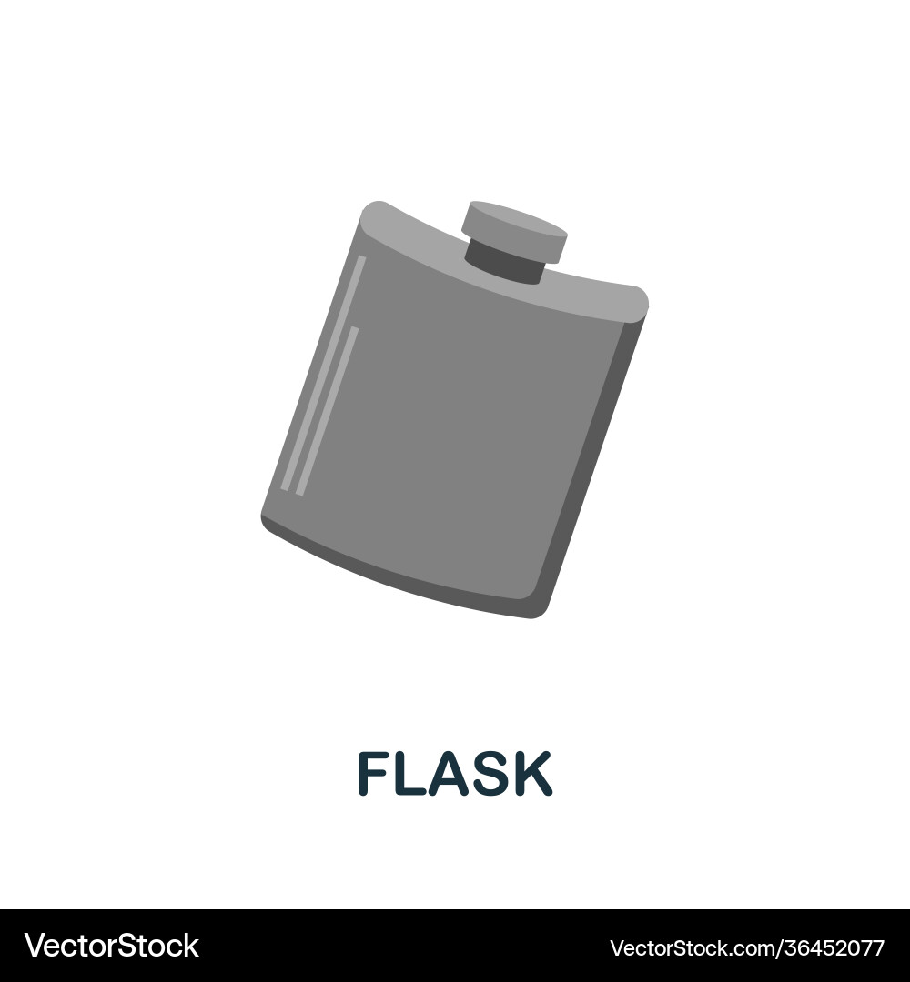Simple Flask Icon - Dunkelgrau Vektorbild