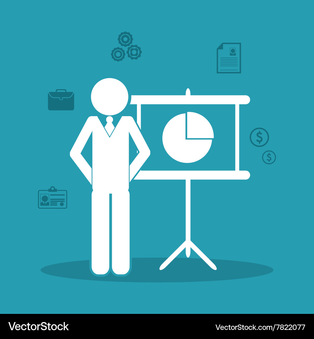 Solution and communication con design vector image