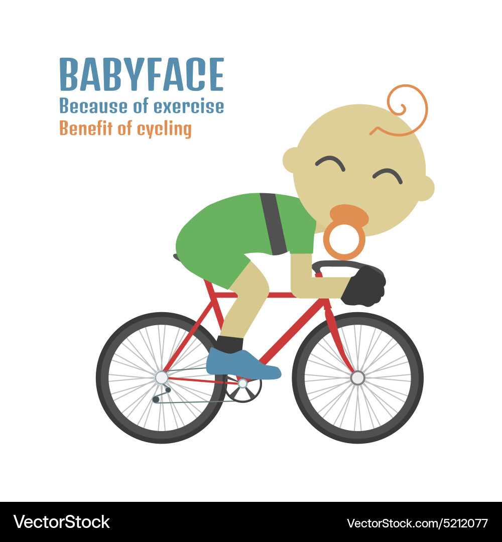 Stylish Cyclist Cartoon Vector Image
