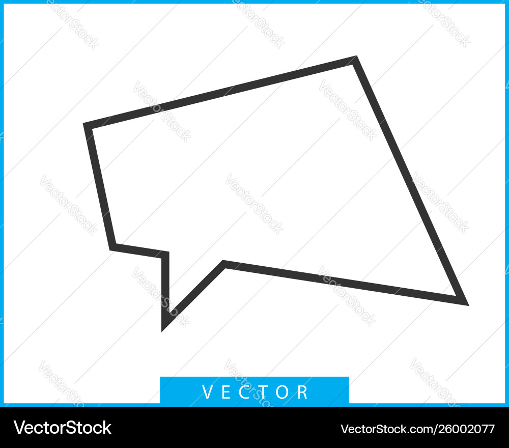Talk bubble speech icon blank empty bubbles vector image