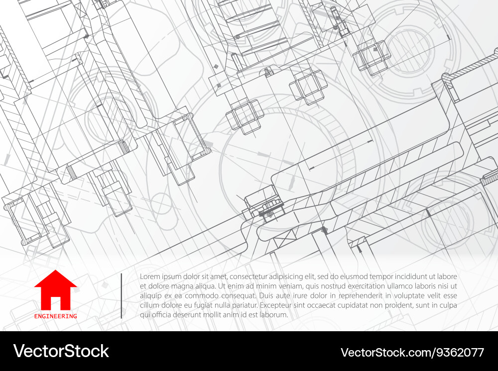 Technical Blueprint Background vector image