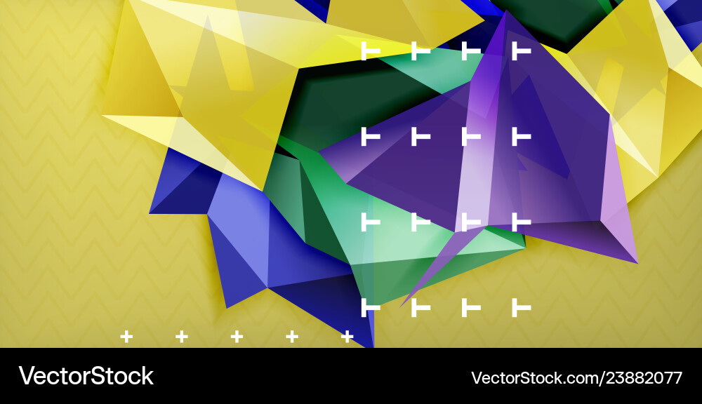 Triangular 3d geometric shapes background Vector Image
