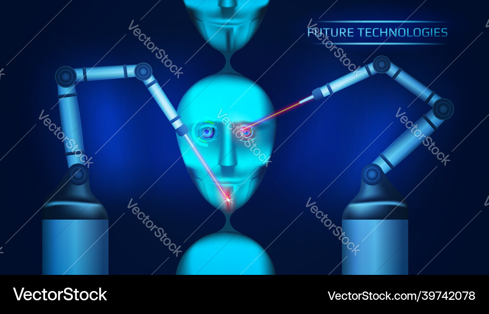 A futuristic concept of creating artificial A futuristic concept of creating artificial vector image
