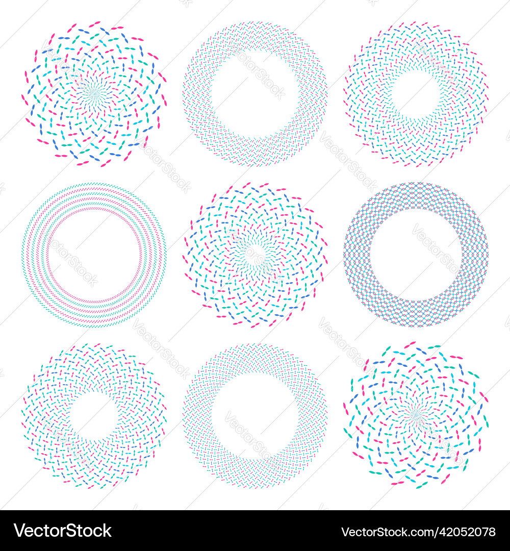 Abstract Circle Patterns vector image