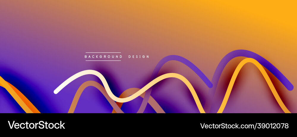 Abstract gradient background with wave line Vector Image