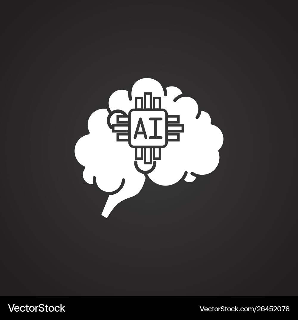 Artificial intelligence ai related icon Artificial intelligence ai related icon vector image