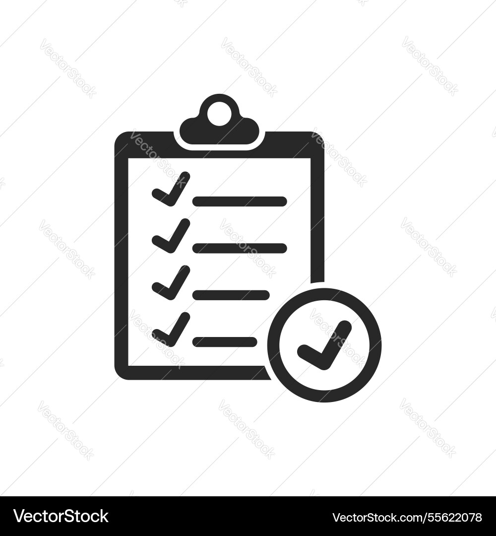 Clipboard with checklist icon in flat style Clipboard with checklist icon in flat style vector image