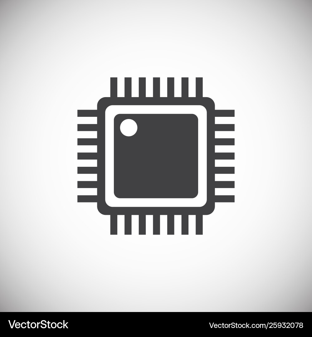 Computer chip related icon on background Computer chip related icon on background vector image