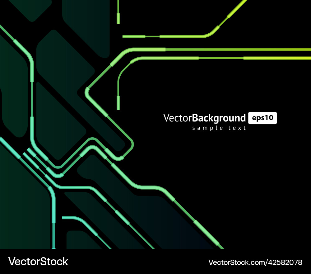Dark green microcircuit abstract microprocessor Dark green microcircuit abstract microprocessor vector image