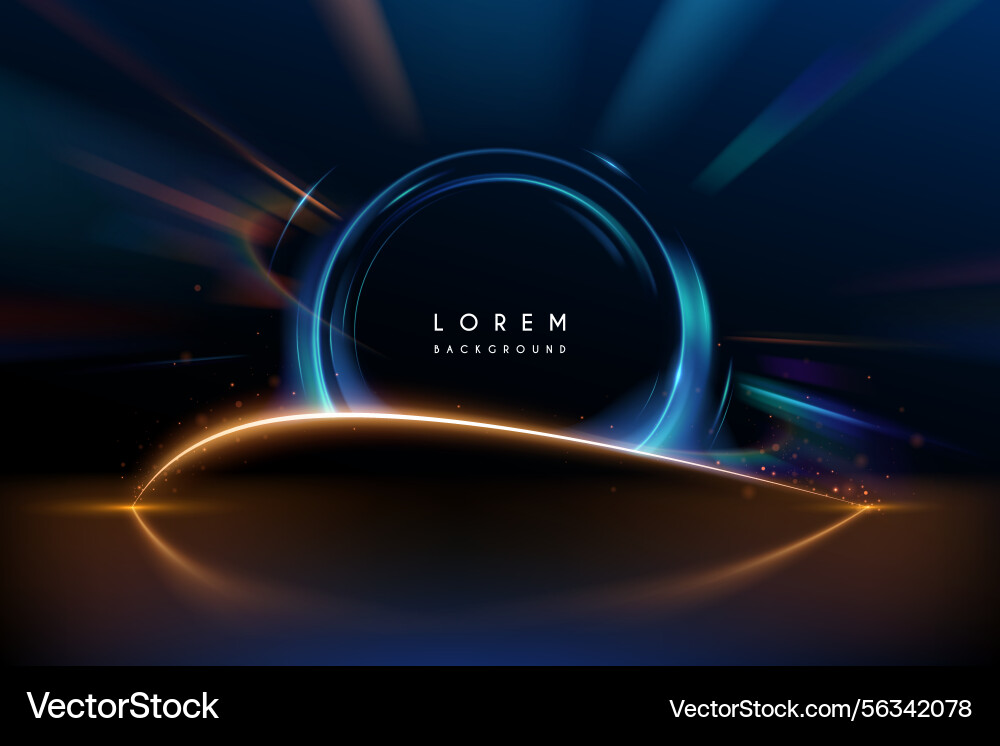 Dynamic Light Circle Spark Template Vector Image