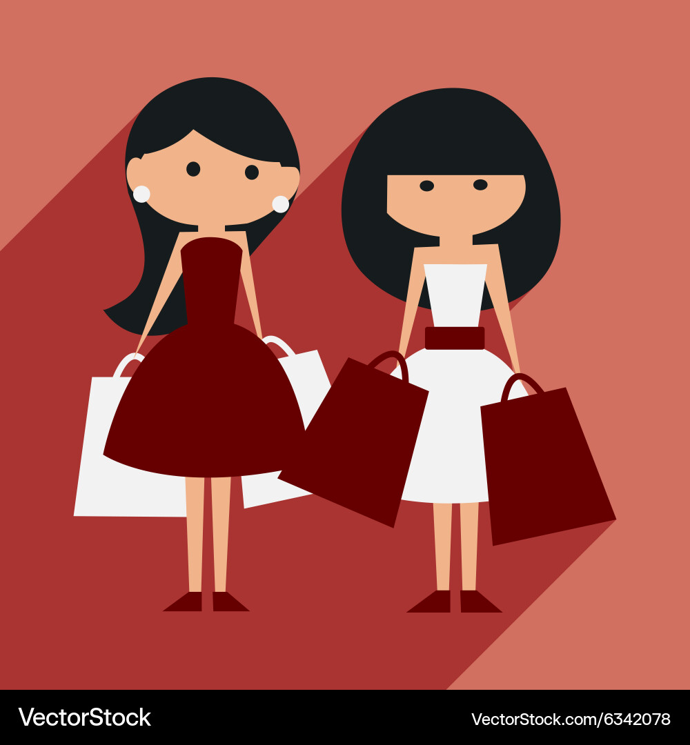 Flat with shadow icon and mobile application Vector Image