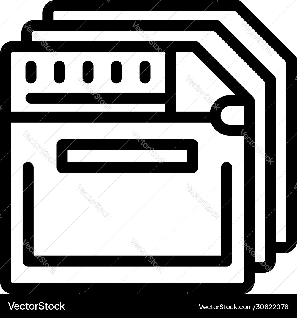 Floppy disk collection icon outline style Floppy disk collection icon outline style Vector Image