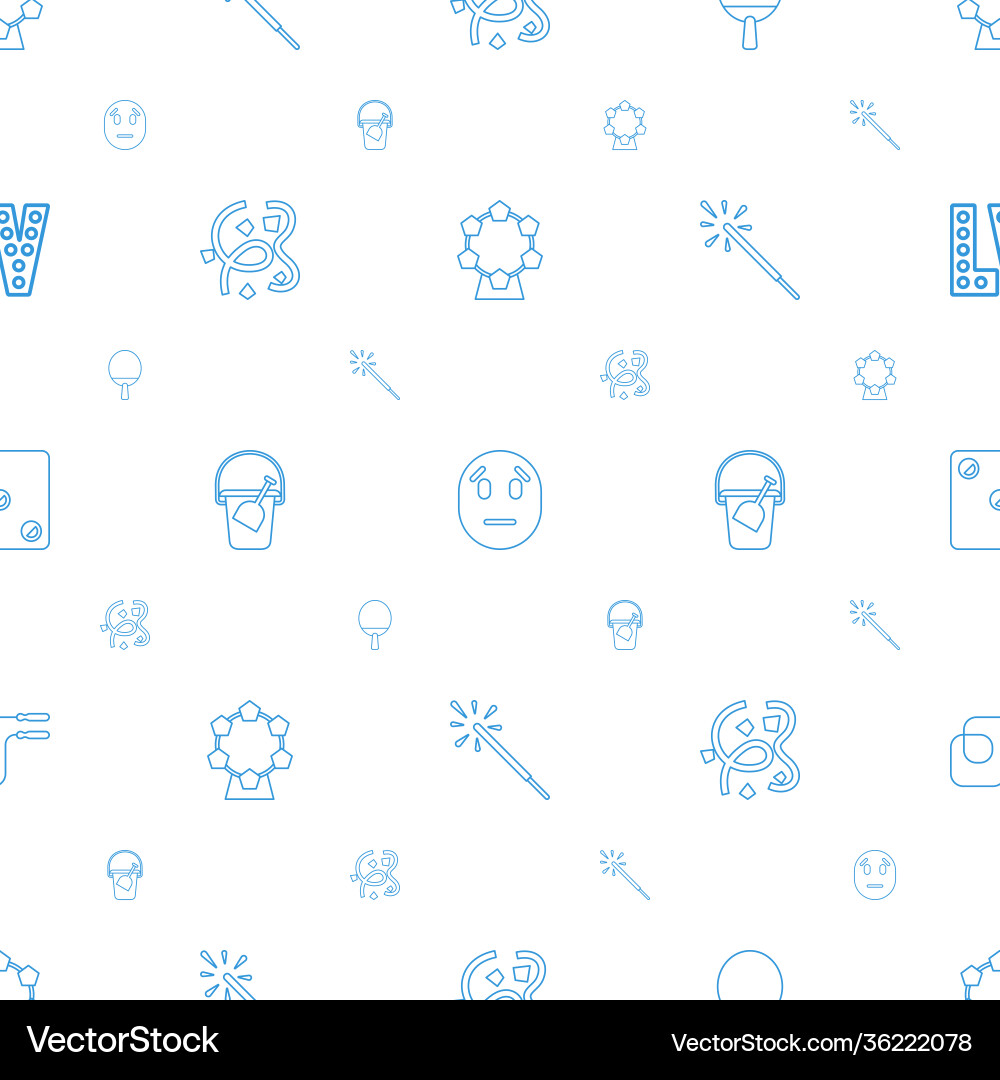 Fun icons pattern seamless white background Vector Image