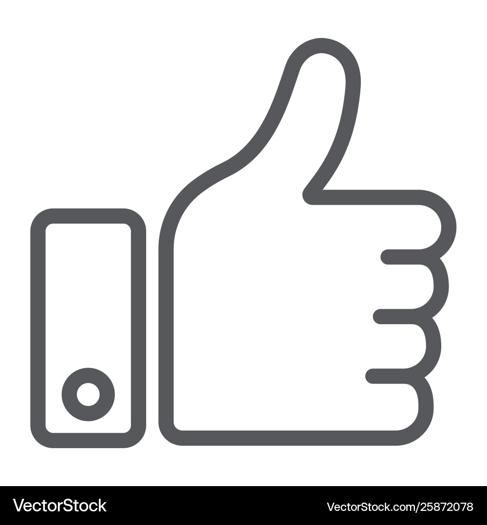Like Button - Simple Thumb Up Icon Vector Image