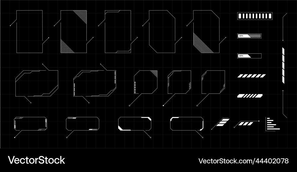 Sci-Fi HUD Dashboard Display vector image