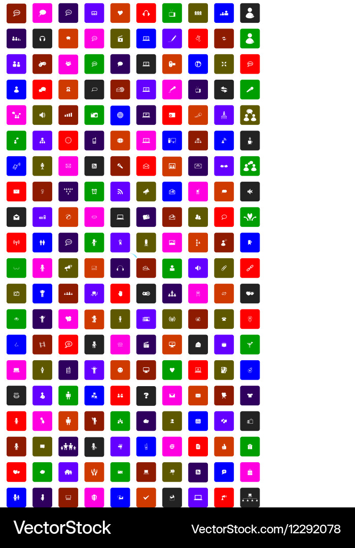 Set of 200 universal icons for web and mobile vector image