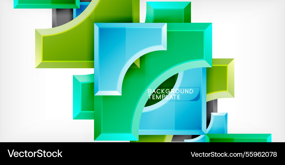 Square arrow shapes with round elements Square arrow shapes with round elements vector image
