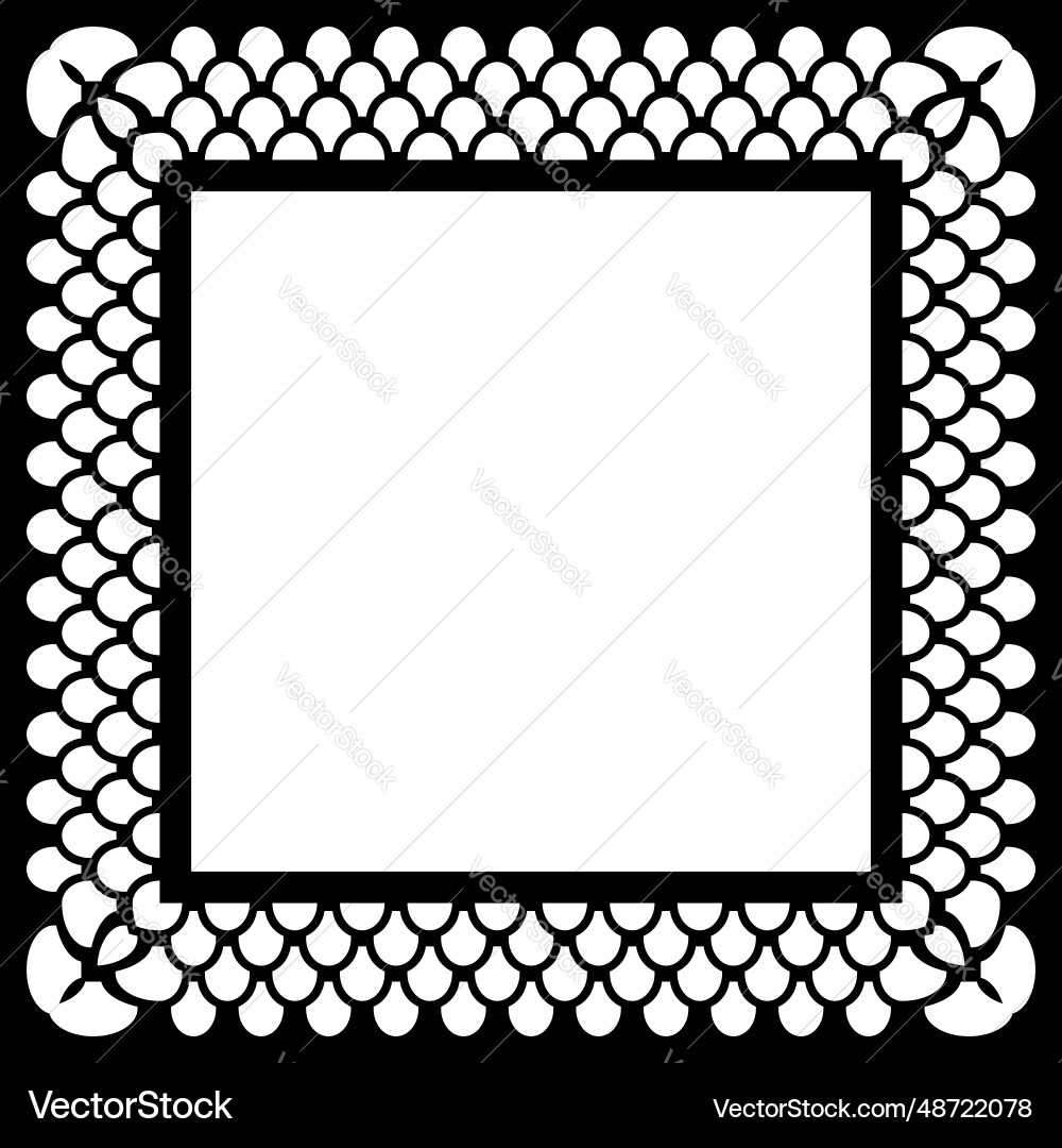 Square pattern for frame vector image