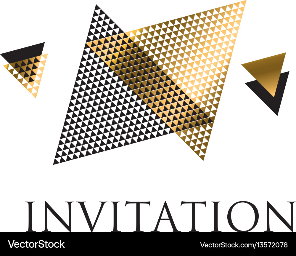 Triangle geometry abstract for header invitation vector image