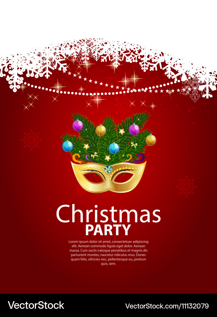 Abstract beauty merry christmas and new year party Vector Image